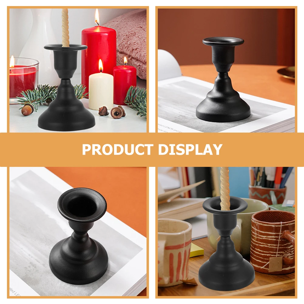 

2pcs Iron Art Holder Premium Metal Pillar Stand Decorative Table Centerpiece European Style Vintage Candlestick