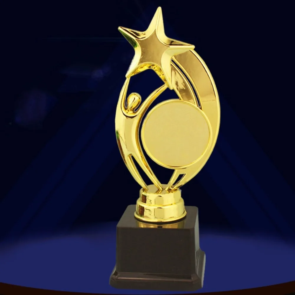 Gold Award Trophy Plastic Singing Dancing Competition Reward Prize Cup Figurines Craft Souvenirs Winners Award Trophy Toy