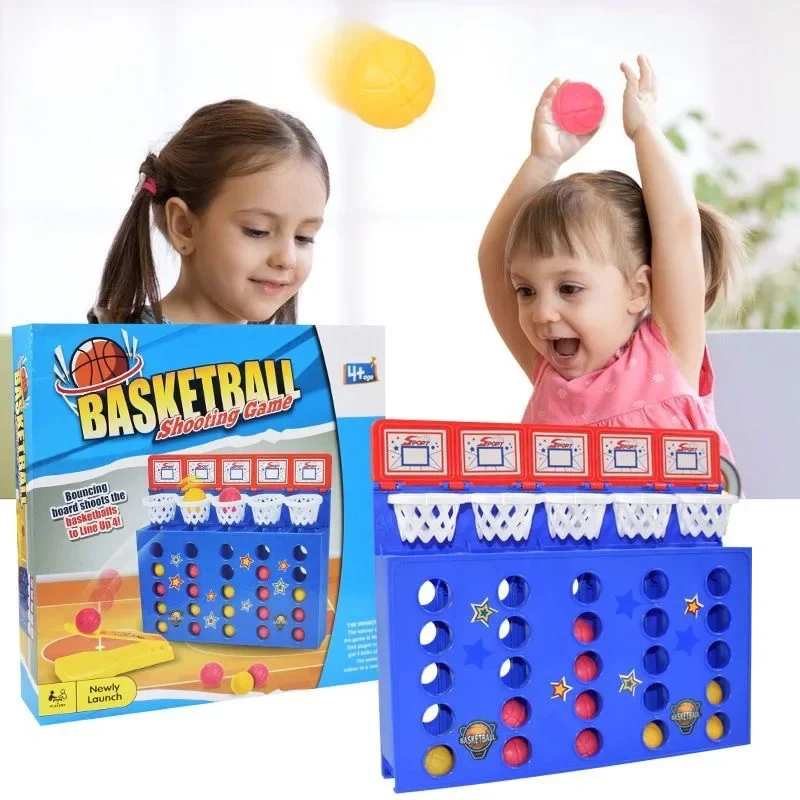 Children\'s Basketball Game Puzzle Shooting Double Shooter Finger Shooting Match Family Parent Child Interactive Board Game