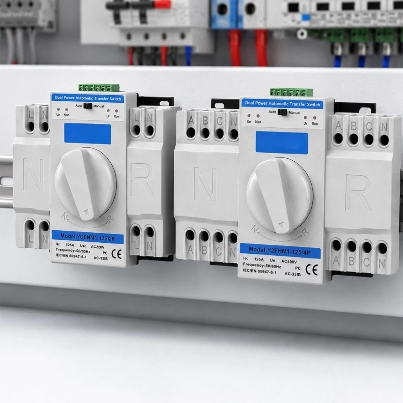 Source Changeover Unit 125A Automatic Manual Transfer Switches for Home Service Enclosures and Light Commercial Use D2RD