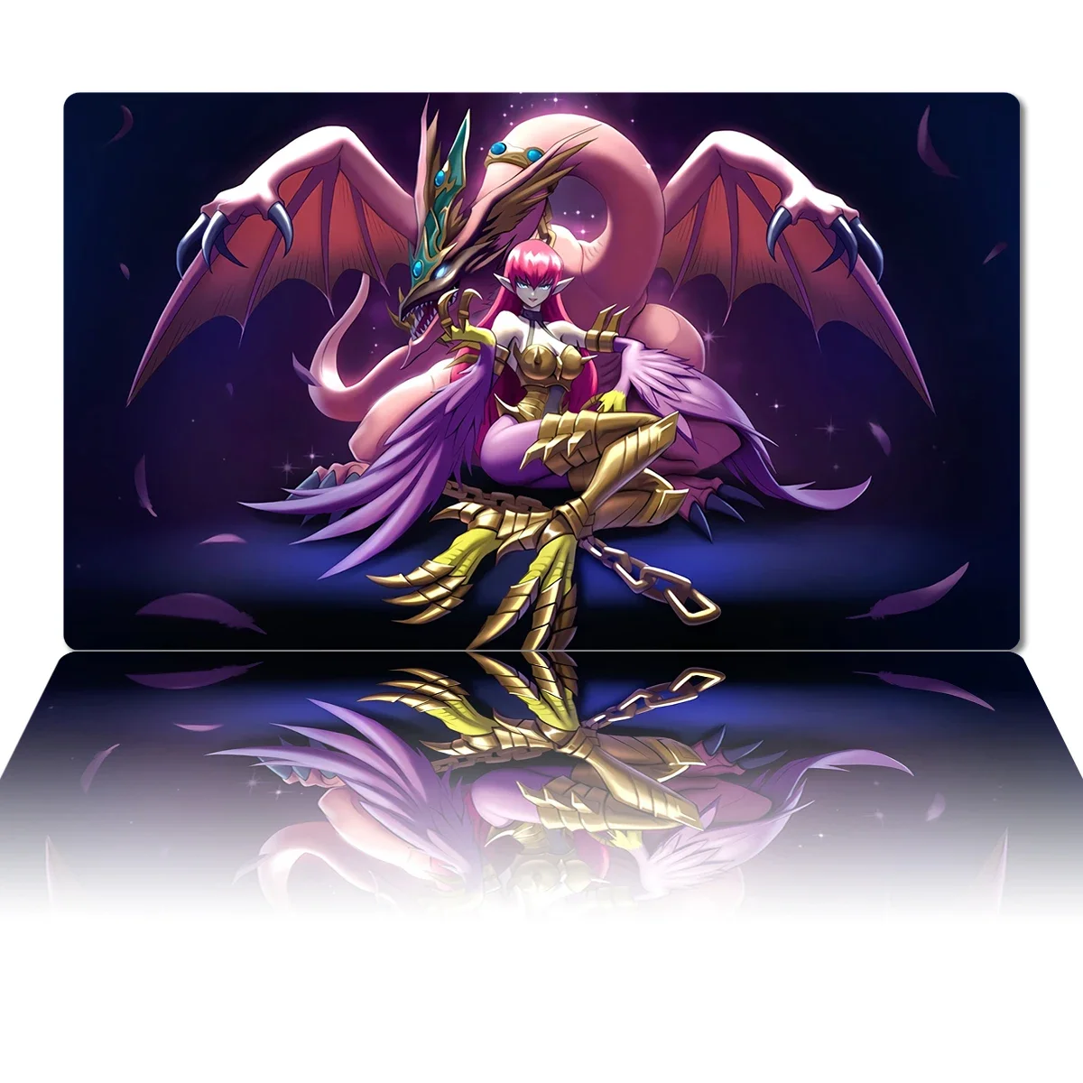 YuGiOh Playmat Harpie Lady & Pet Dragon TCG Mat CCG Trading Card Game Mat gomma Anime Mousepad Desk Pad zone Free Bag 60 x35cm