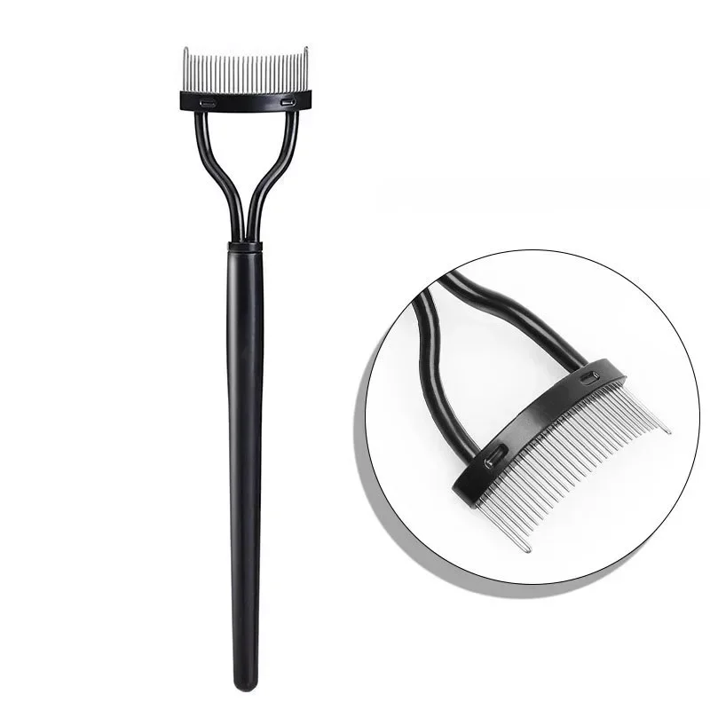 Brosse à cils, peigne séparateur de cils, dents métalliques, recourbe-cils, maquillage de beauté, Mascara en acier inoxydable, outil de maquillage, 1 pièce