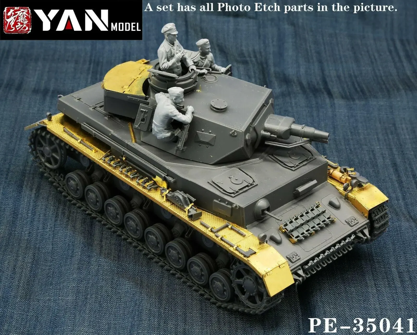 Yan Model PE-35041 1/35 Scale Pz.Kpfw.IV Ausf.F Detail Up Set for Tamiya 35374