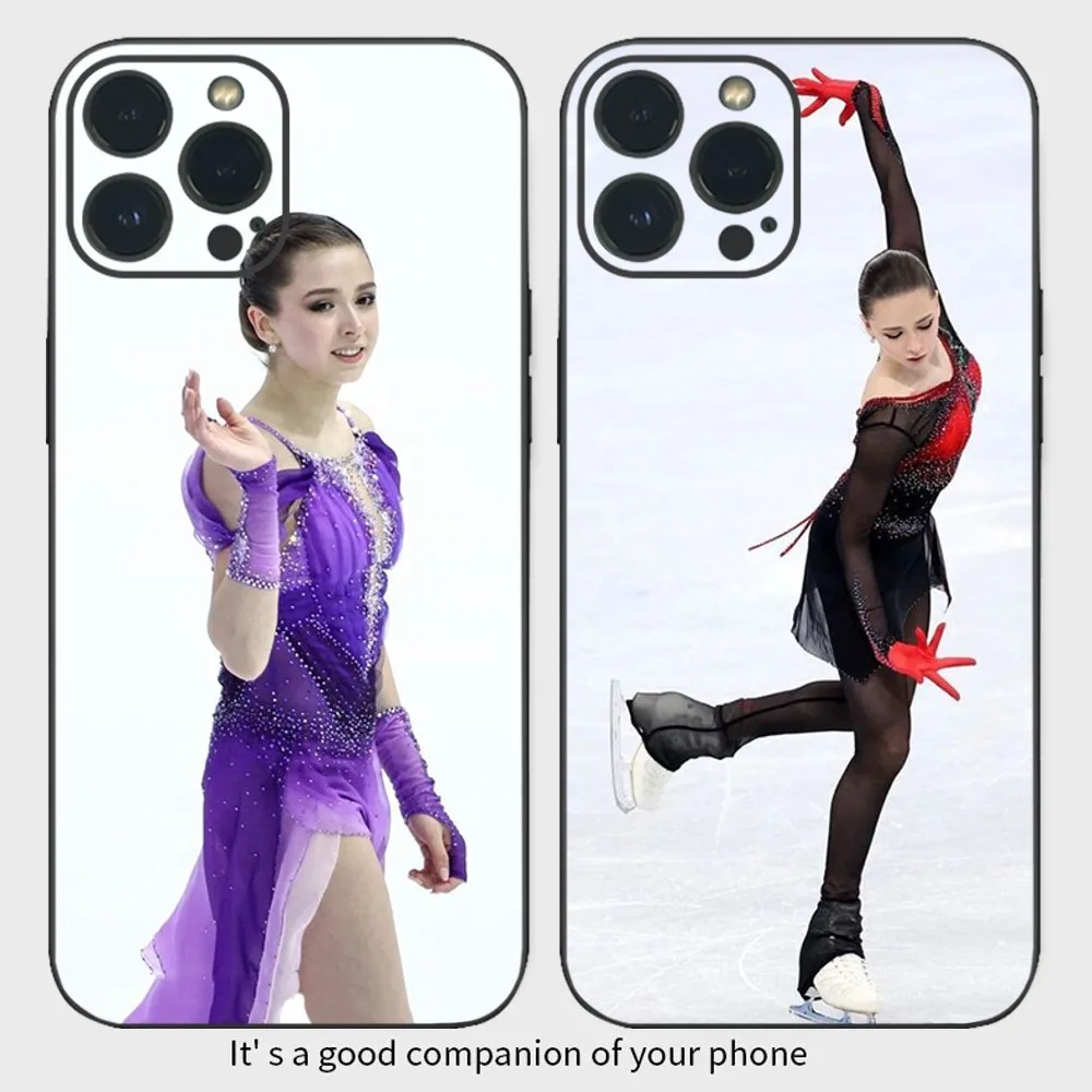 Figure skating Kamila Valieva Phone Case  For iPhone16 15 14 13 12 Mini 11 Pro XS Max X XR SE5 6 7 8 Plus Soft Silicone Cover