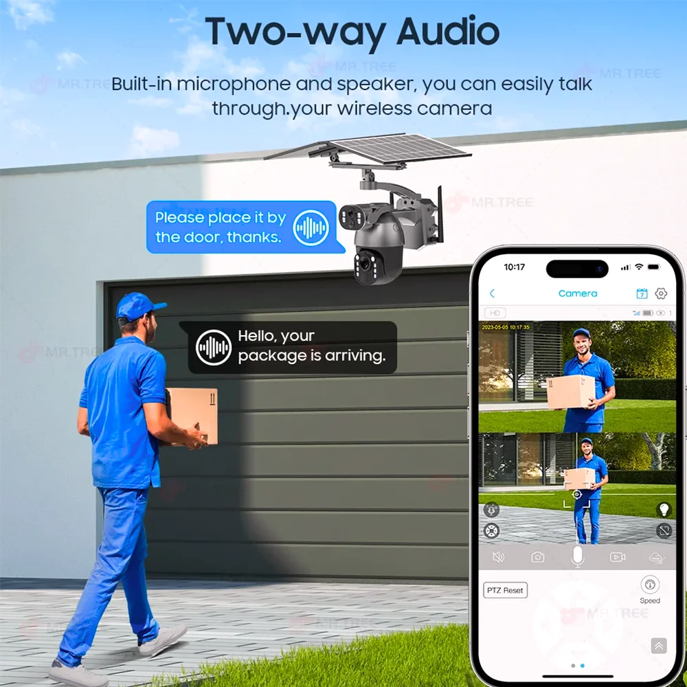 كاميرا Sim الشمسية 4G 10MP عدسة مزدوجة تتبع السيارات كاميرا الأمن الشمسية Ubox كشف الحركة كاميرا تعمل بالطاقة الشمسية 4g بطاقة Sim #6