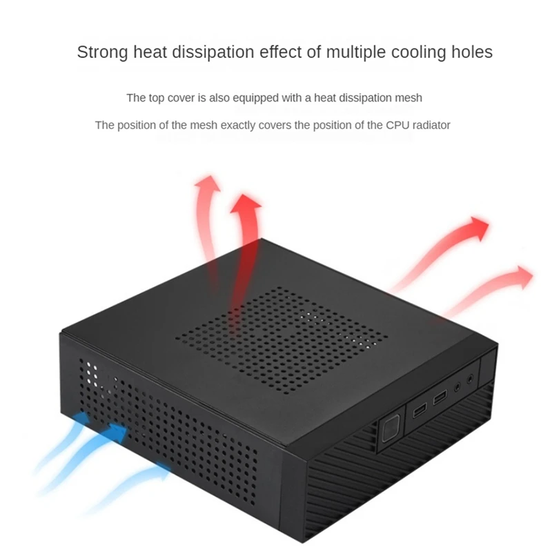 M06 mini desktop caso MINI-ITX pc chassis versátil e eficiente caso de controle industrial com suporte pé durável