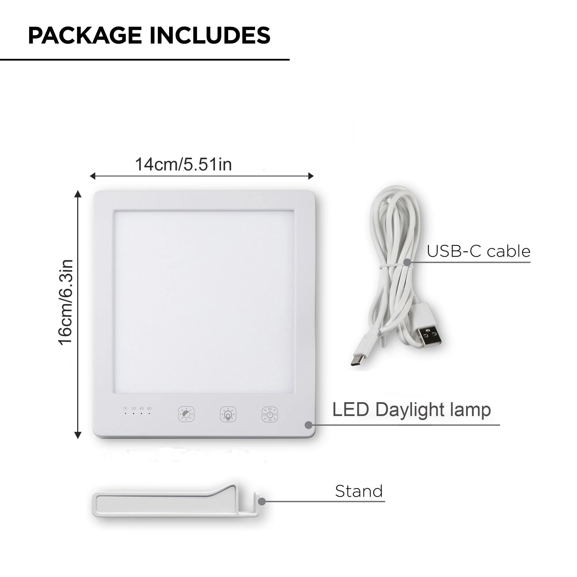 مصباح SAD خالي من الأشعة فوق البنفسجية، مصباح فلورسنت كامل الطيف، ضوء ليلي مؤقت، مناسب للمنزل/المكتب، مصباح عاكس للشتاء الموسمي #5