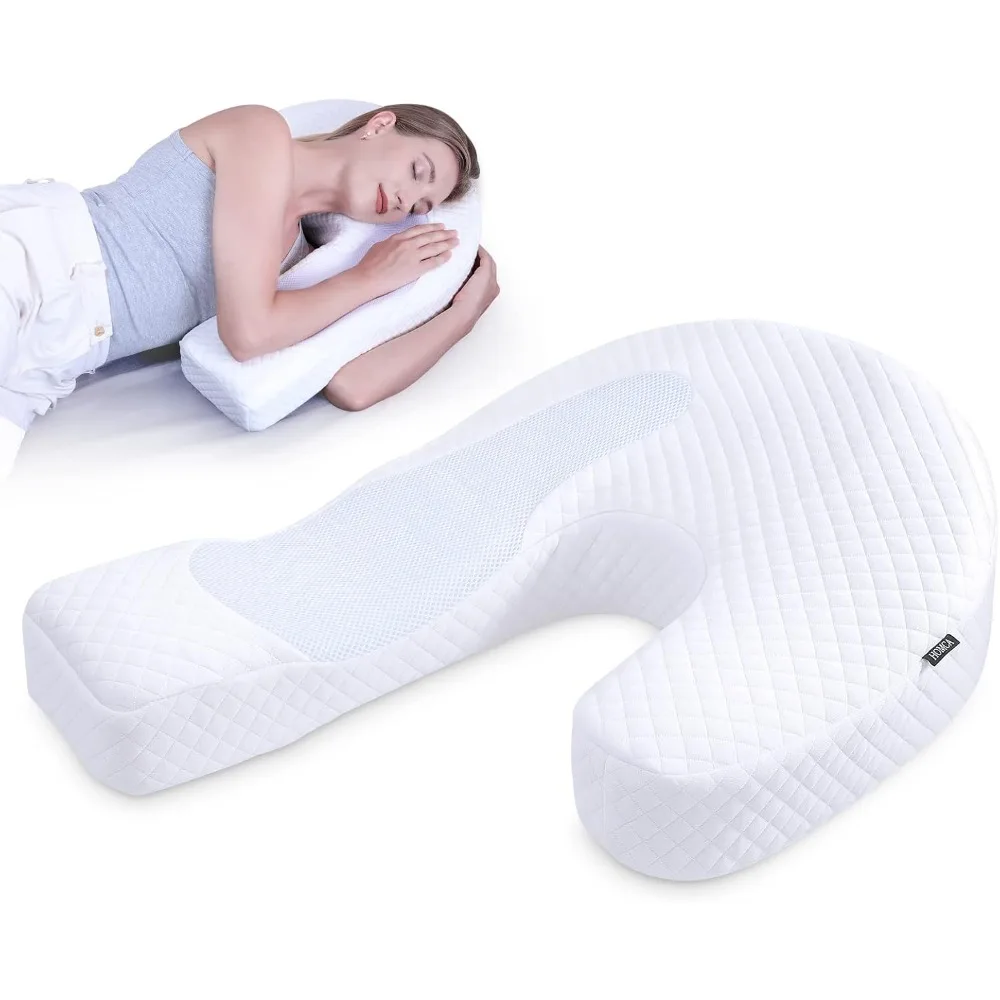 

Pillow for Side Sleeper Body Pillow for Adults Memory Foam Pillow with U-Shaped Contoured Support for Neck, Back, and Shoulder