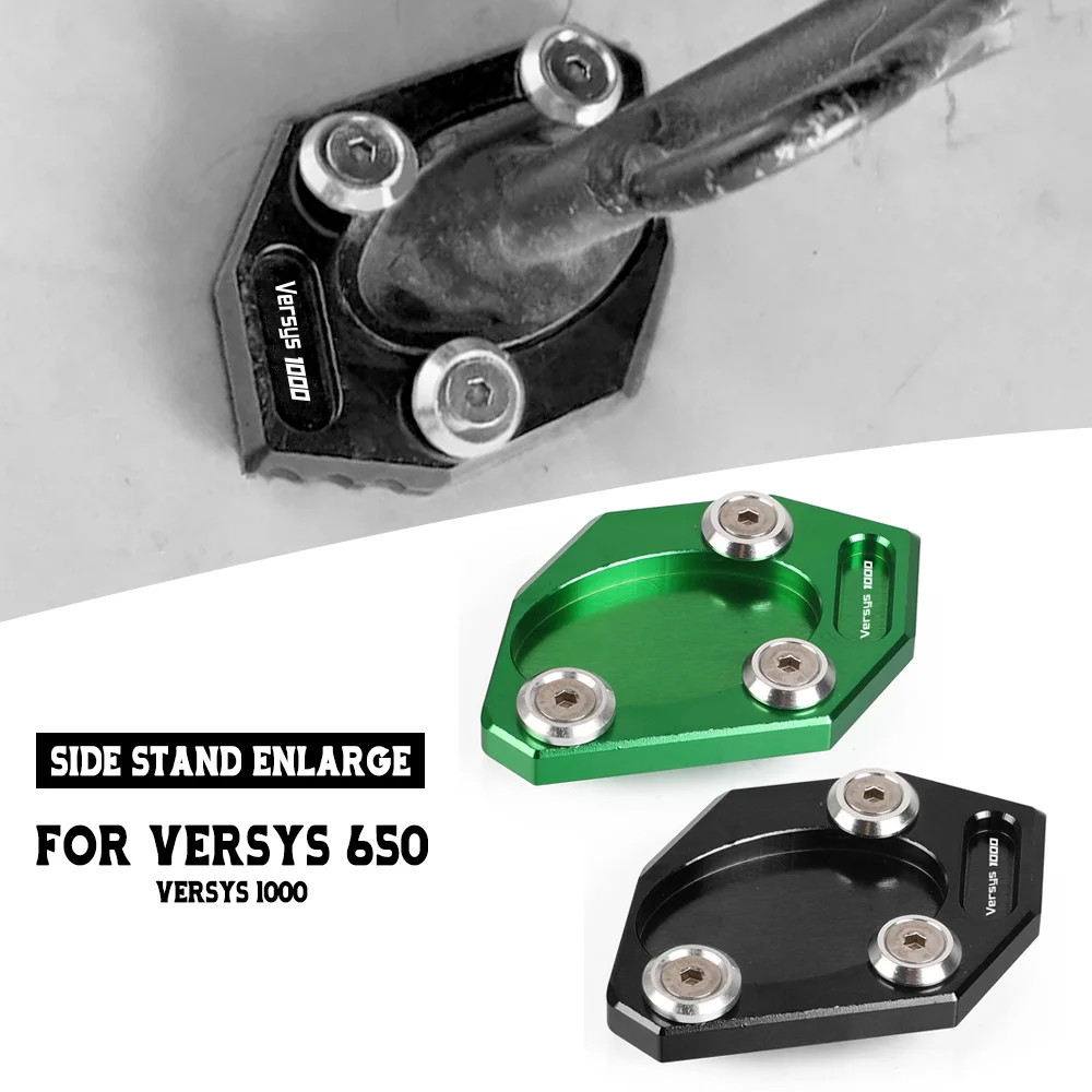 

FOR Kawasaki Versys 650 Versys 1000 Motorcycle Accessories CNC Kickstand Foot Side Stand Sidestand Extension Pad Support Plate