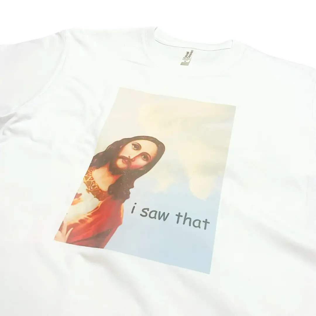 Funny Jesus 'I Saw That' Meme T Shirt Christian Religion