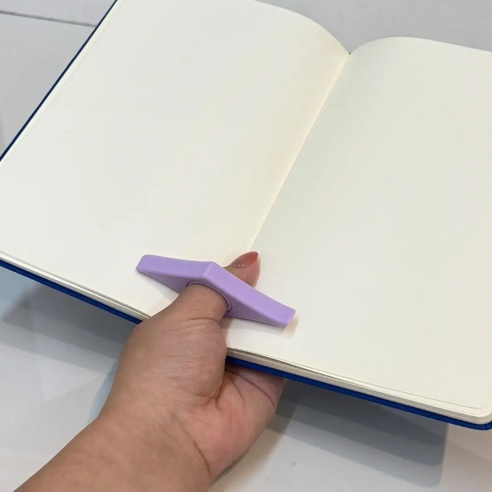 Portable Silicone Thumb Press Book Support Versatile Creative Book Page Holder Soft Ergonomics Reading Aid Bookmark Travel