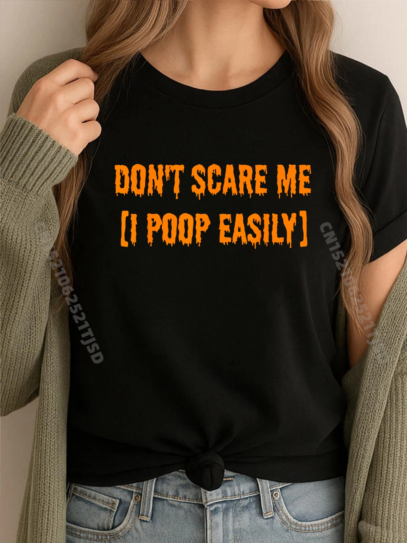 

Не напугаешь меня, я какалю, легко забавные винтажные футболки на Хэллоуин, дизайнерская одежда для женщин