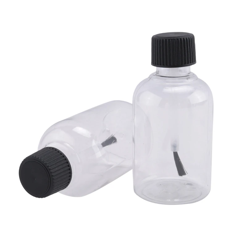 Бутылки с клеем, 24 шт., пластиковые пустые бутылки с клеем с кисточками, 1,7 унции, художественные пустые бутылки