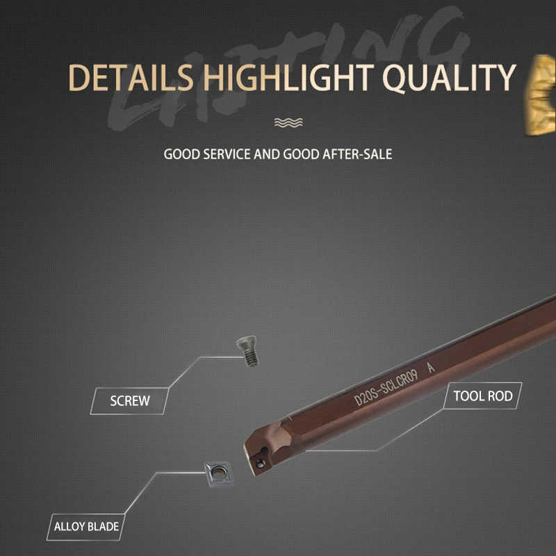 KaKarot Internal Turning Tool Holder SCLCR D16S D20T D25T D20S-SCLCR09 D32U-SCLCR09 Carbide Inserts CCMT09 Lathe Cutting Tool