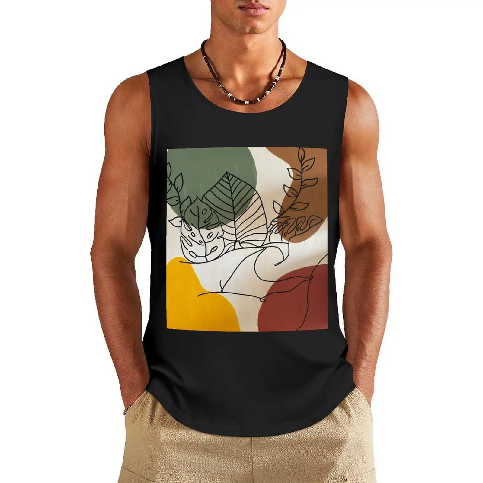 Curves Tank Top gym Men's t-shirts Sleeveless top t-shirt for men