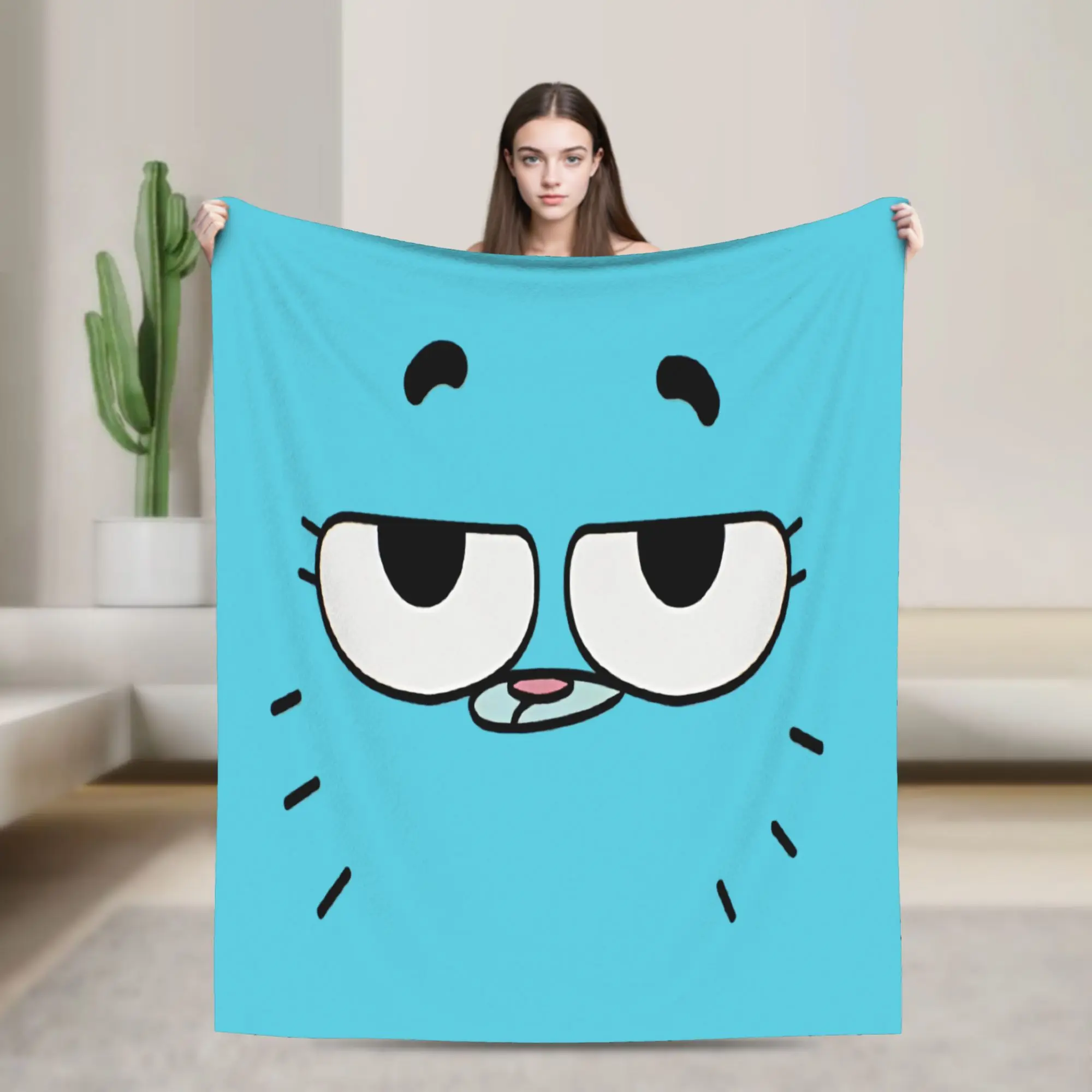 Gum Ball  Gum Ball Watterson Amazing Cartoon Blanket The Amazing World Of Plush Novelty Throw Blankets for Chair Covering Sofa