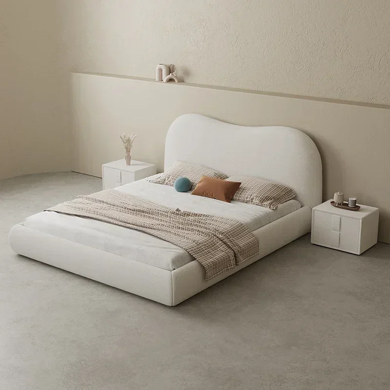 

Beauty End Nordic Double Bed Modern White Storage Sleeping Double Bed Floor European Dressing Letto Matrimoniale Home Furniture