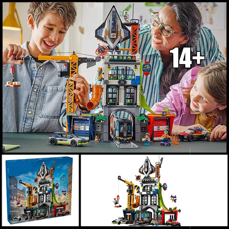 

2025 MOC 60473 The City Tower Battle Model Building Blocks Architecture Bricks Street View Toys for Kids Adults Christmas Gift