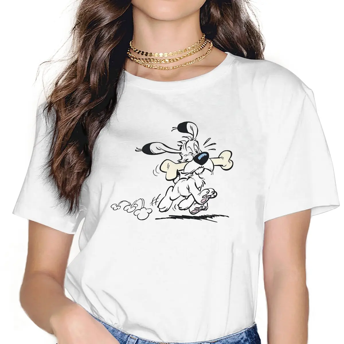 Asterix-le Gaulois Pets Tshirt Girl Tops Punk Summer Streetwear Femmes Harajuku T Shirt