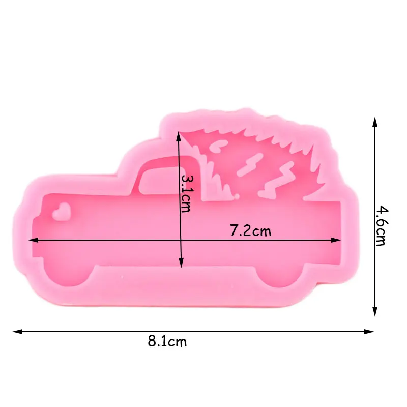 Shiny GLossy Car Silicone Mold Epoxy Resin Keychain Molds Polymer Clay Pendant Mould DIY Handmade Jewelry Moulds