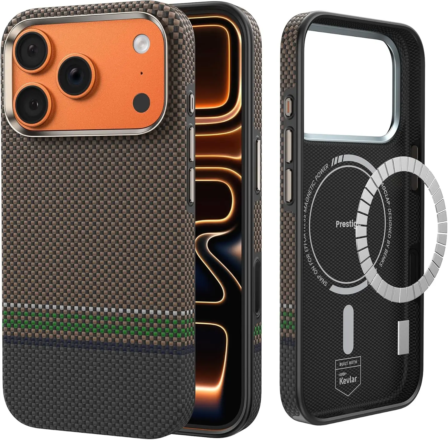 

BENKS Dupont Kevlar Prestige ArmorPro for iPhone 17 Pro Max Case,with Camera Control Button with Magsafe For iphone 17 pro case