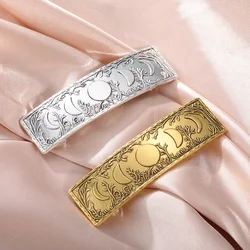 Dawapara Moon Phase and Tree Hairpin Metal Crescent Moon Sun Barrettes Hair Accessories Vintage Women Jewelry