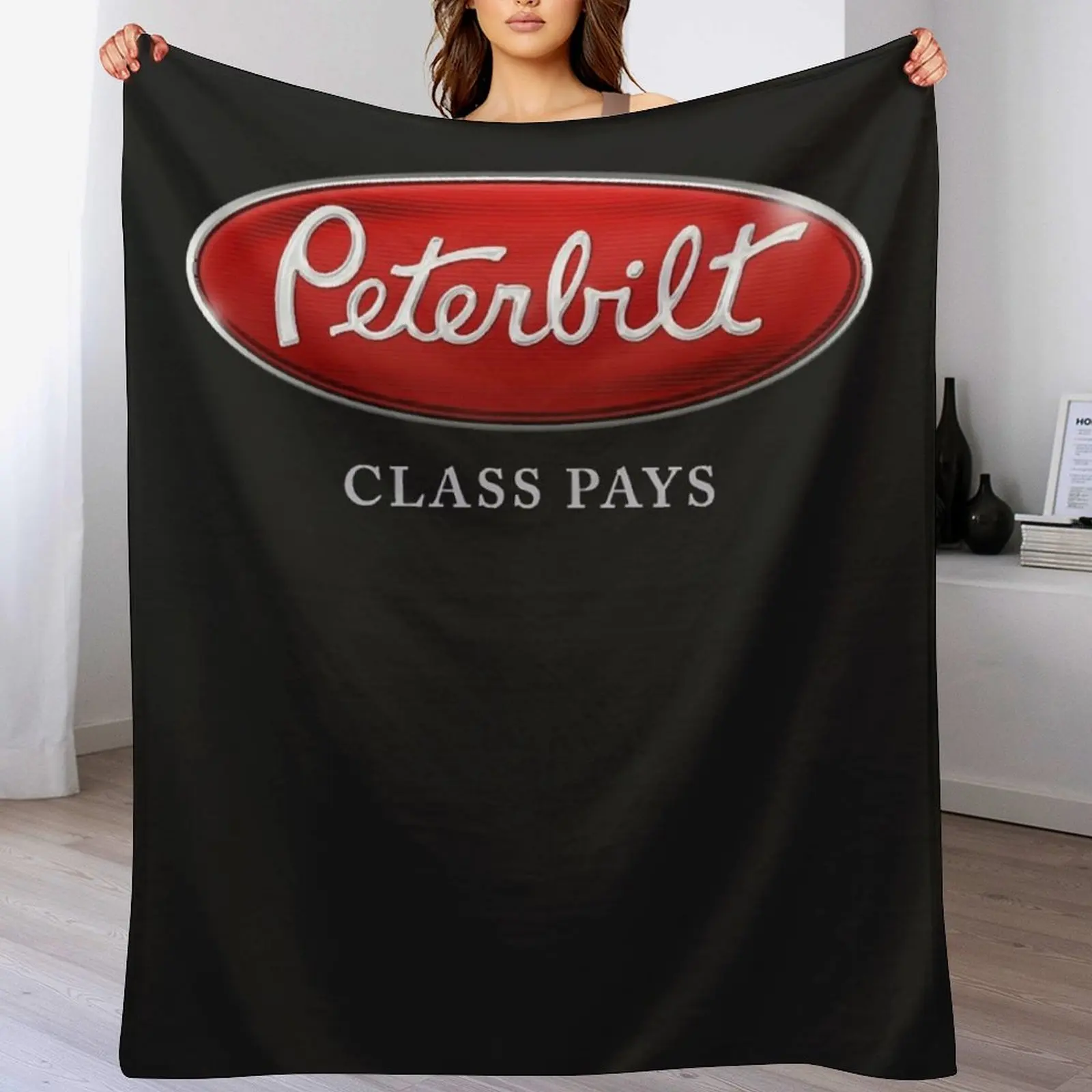 

Best selling peterbilt truck logo merchandise Throw Blanket Luxury Brand Blankets For Bed Bed linens Blankets