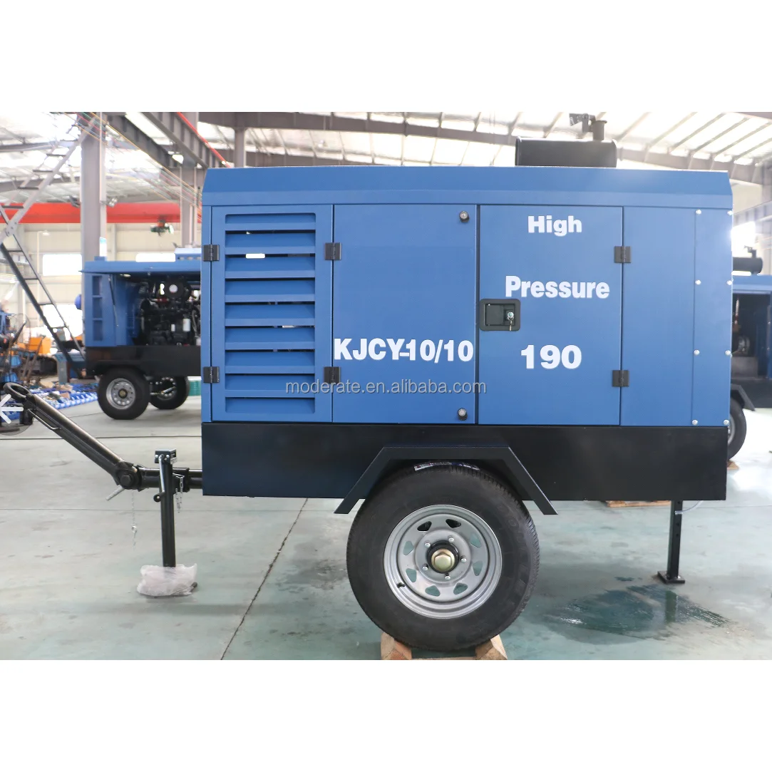 High Quality Mine Drill Rig Compressor diesel 350CFM Portable Trailer Screw air Compressor