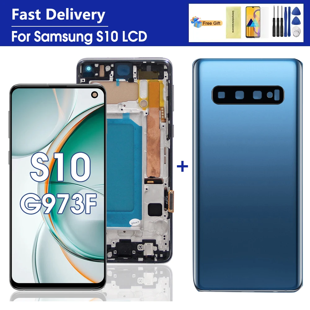 for-samsung-s10-g973-g973f-sm-g973f-lcd-screen-with-frame-digital-touch-screen-display-assembly-replacement-for-digital-devices