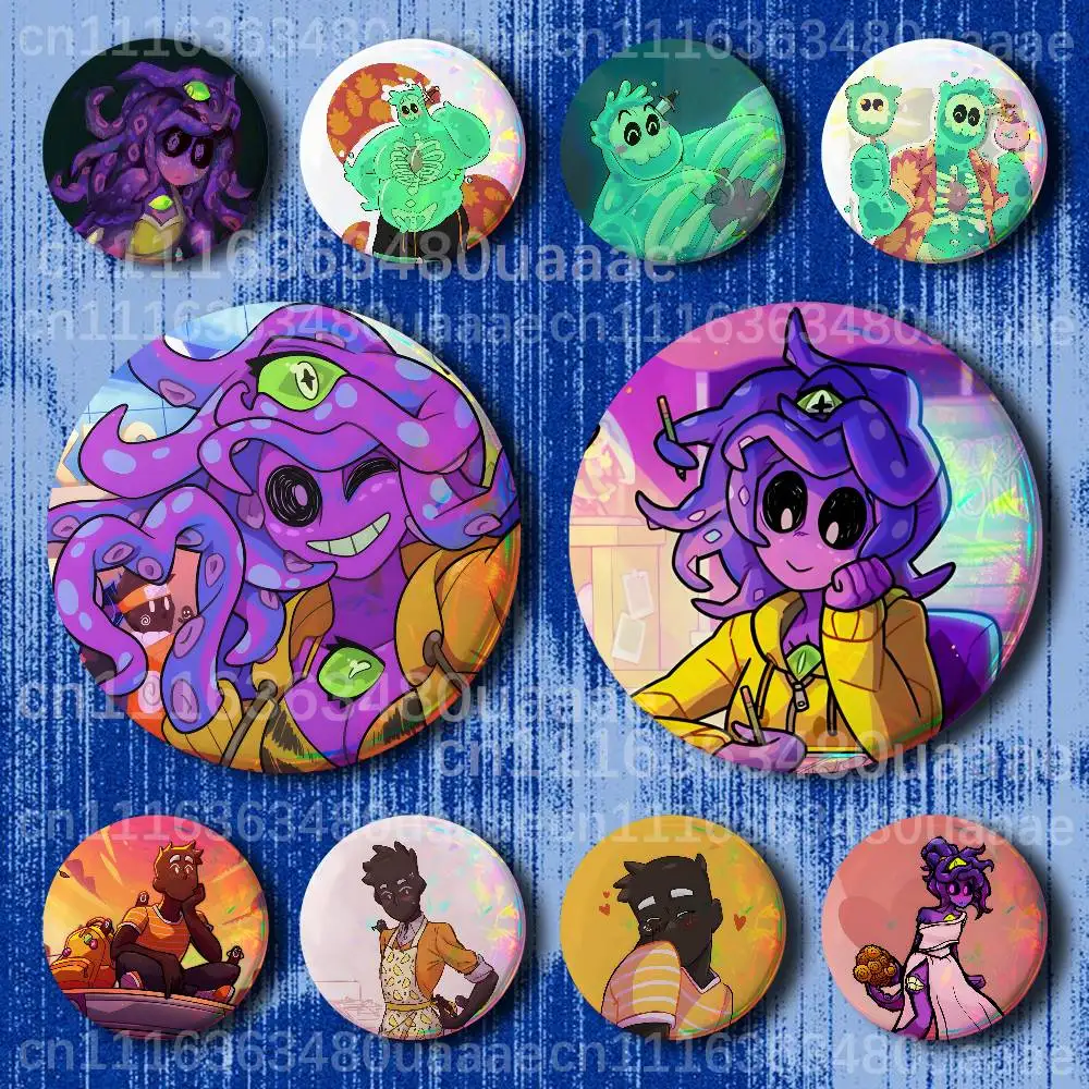 M-Monster Prom Doug Zoe 25-75mm Tinplate Soft Button Pin Brooch for Hat Bag Creative Jewelry Gift Lapel Badge