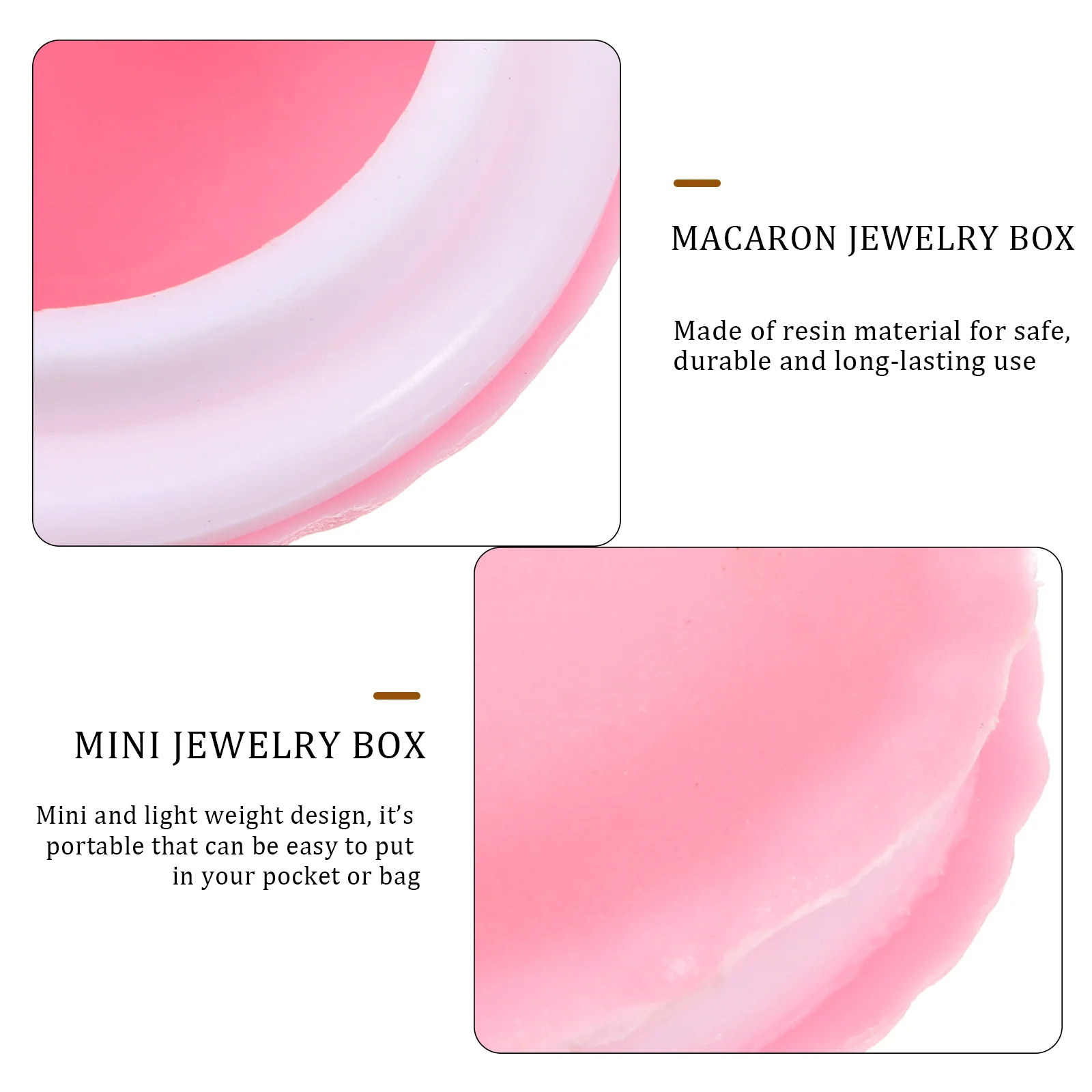 12Pcs Jewelry Storage Boxes Macaron Design Resin Mini Portable Jewelry Holder Organizer Case for Small Accessories