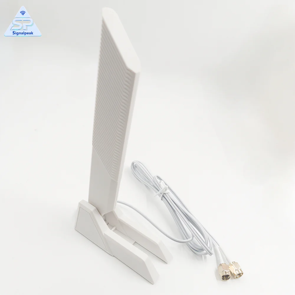 External WiFi 7 Tri-Band Antenna 2.4G 5.8G 6GHz Magnetic Base Replacement Antenna for PC Desktop Computer Asus Rog Strix RP-SMA
