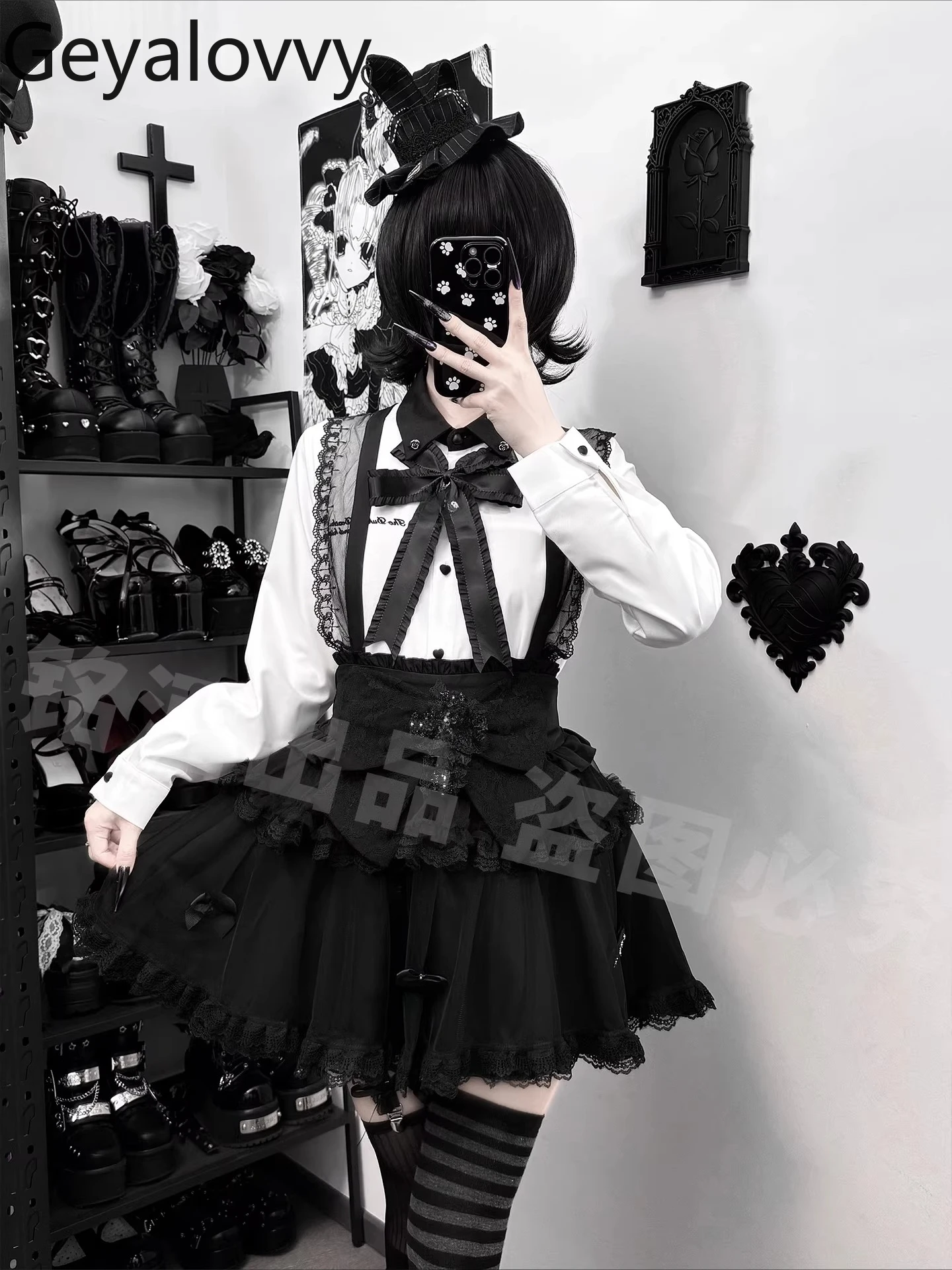 

Осень-зима, милый костюм Y2K, субкультура, топ с длинными рукавами и вышивкой в японском стиле, юбка с высокой талией, комплекты из двух предметов для женщин