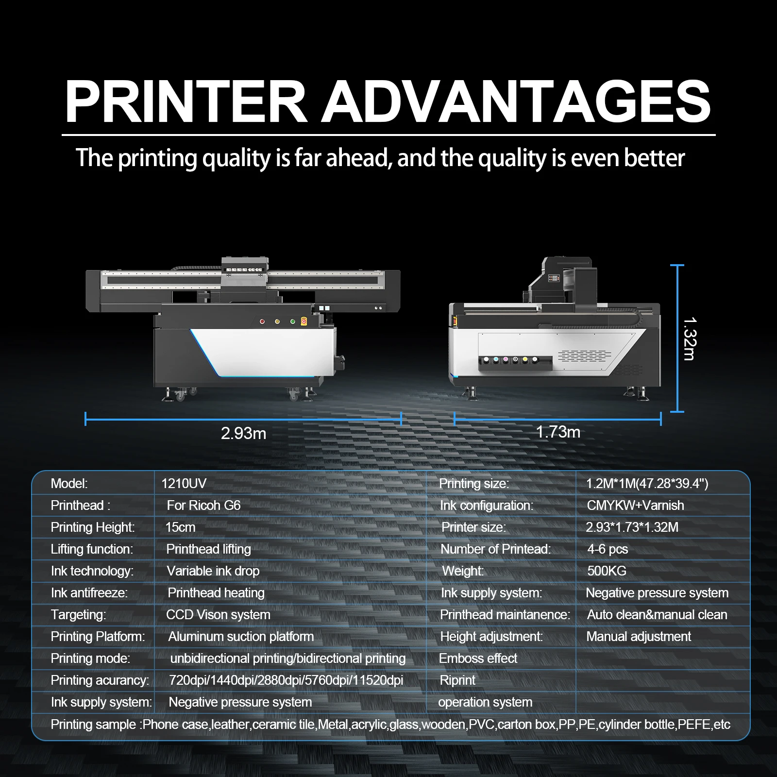 Colorsun UV Printer For G6 Imperesora UV Flatbed PrinterUV Printing Machine UV Printer A1 for Phone case Glass Metal