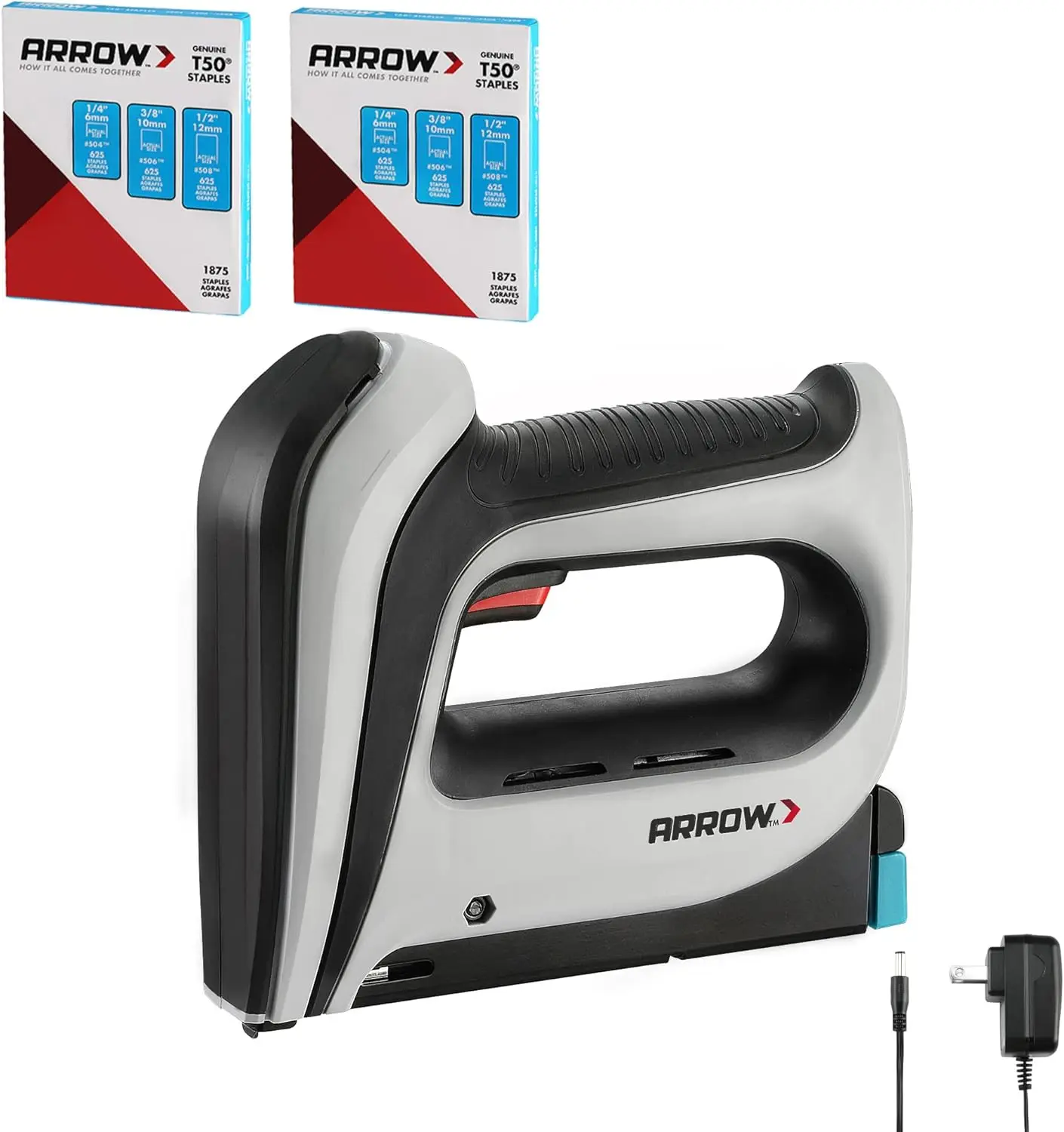 Cordless Staple Gun Kit, Electric Stapler with 3750 Pieces of T50 1/4
