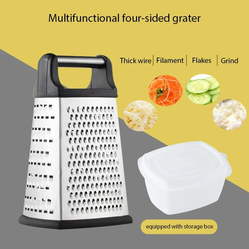 Four-side Box Grater Vegetable Slicer Tower-shaped Potato Cheese Grater Multi-purpose Vegetable Cutter Kitchen Accessories