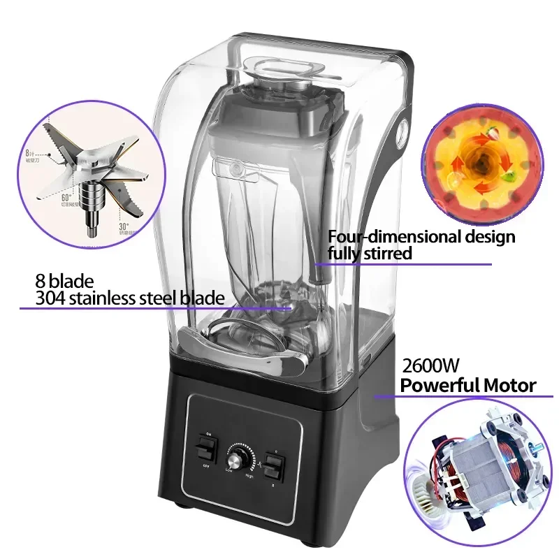 

4.5L Big Capacity 2200W Blending Machine Ice Cream Fruit Blender