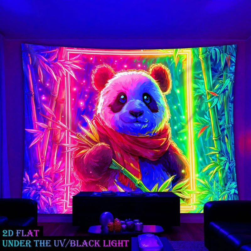 VIKAMA Super Large Cute Panda Bamboo Modern Art Style Tapestry Home Decoration Living Room Room Decoration