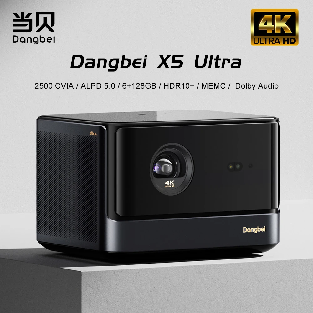 Dangbei X5 Ultra DLP Laser Projector 4k Triple Color Laser+Triple Color LED Video 3D Cinema For Home Theater Data Show Projector