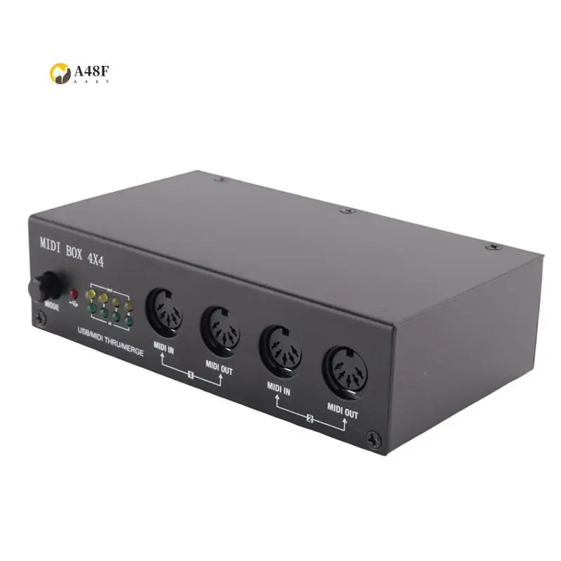 A48F-MIDI صندوق الآلات الموسيقية واجهة USB MIDI تضمين من خلال صندوق 64 قنوات MIDI