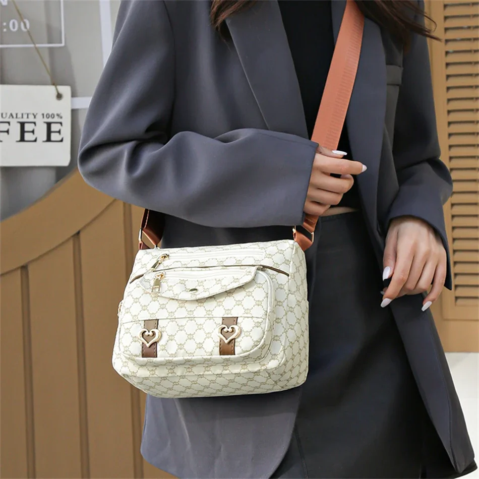 2024 Fashion Women's Canvas Crossbody Bag Small Luxury Designer Tote Shoulder Bags for Women Messenger Bag Handbags Sac