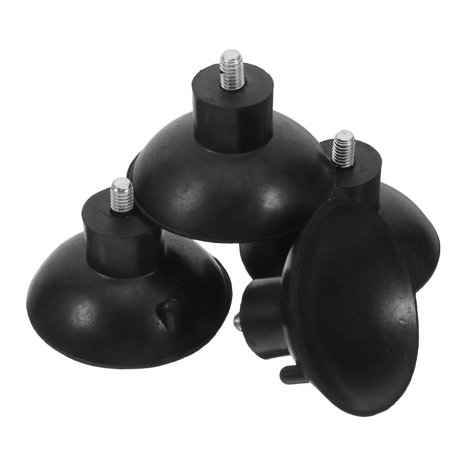 4Pcs Black Rubber Heavy Duty Screw on Feet Anti Vibration Furniture Leveling Pads for Cabinets Appliances Tables