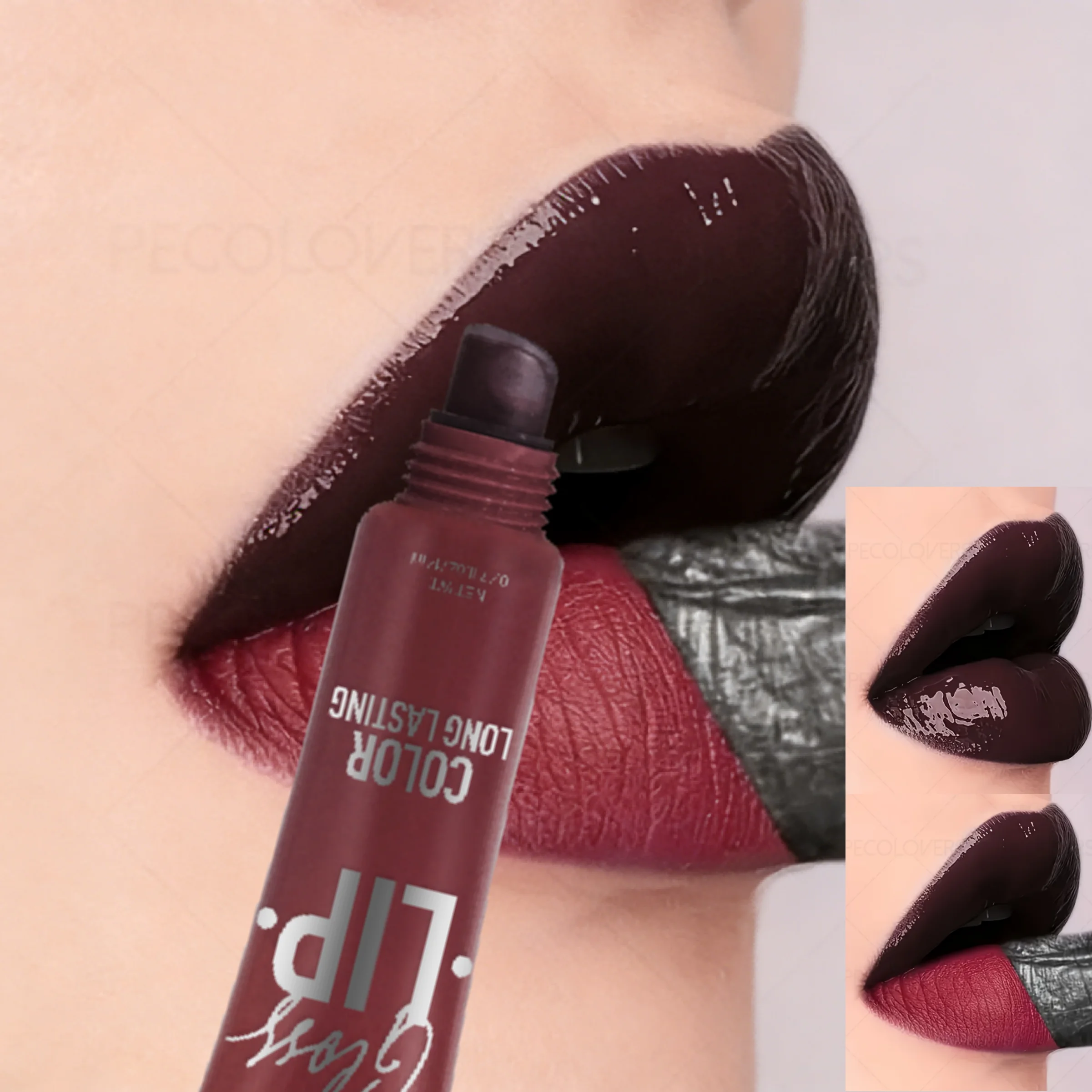 1PC Semi-permanent -off  Durable Tattoo Lip Gloss, Waterproof and Smudge-proof, Won'T Stain Cups, Not Easy to Fade