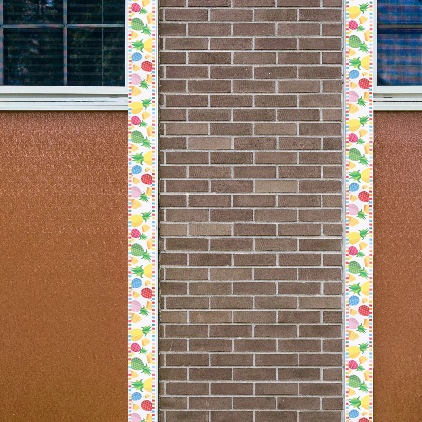 

Chalkboard Stickers Pineapple Pattern Bulletin Board Border DIY Decorative Adhesive Blackboard Frame Wall Door Window Closet