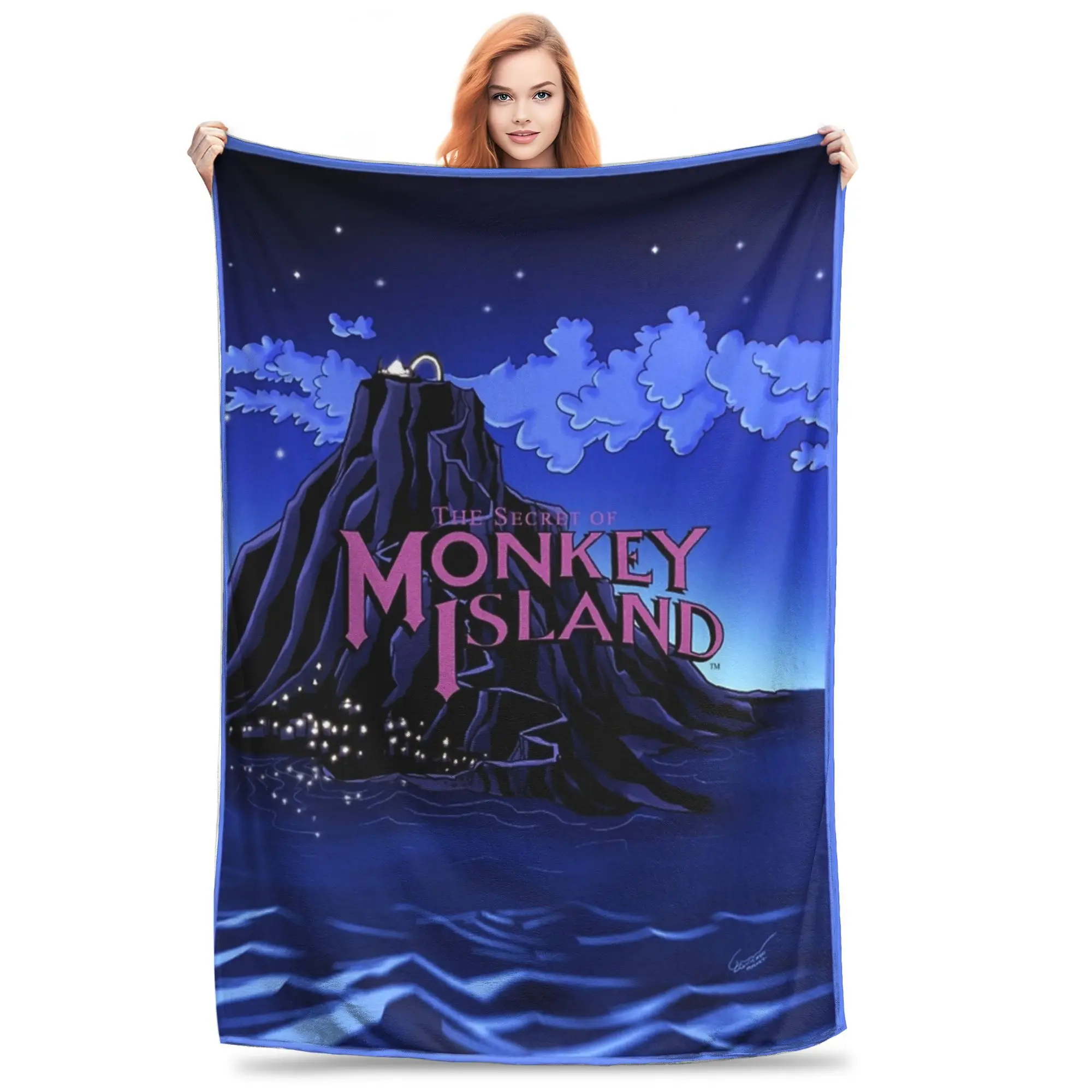 New The Secret of Monkey Island Blanket Ultra-Soft Fleece Deep in the Caribbean Relax Throw Blanket Machine Washable