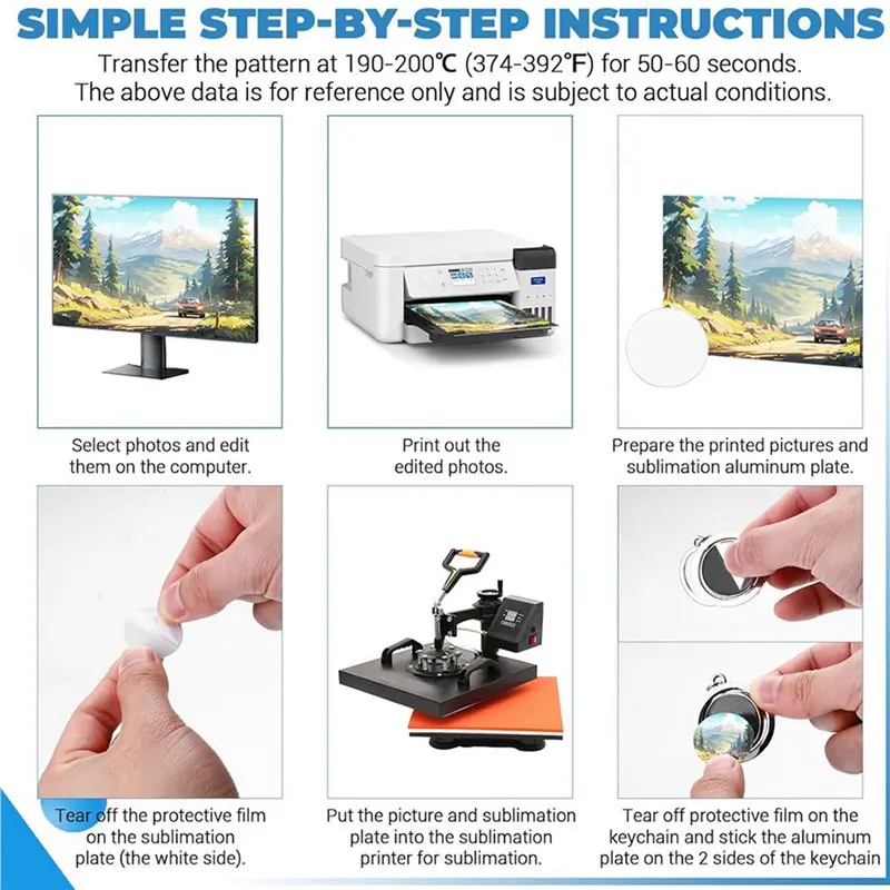 [Superx&KND]20 Pack 360° Rotating Metal Sublimation Keychain Blanks, Double-Sided Sublimation Blanks DIY Key Chain Semicircle
