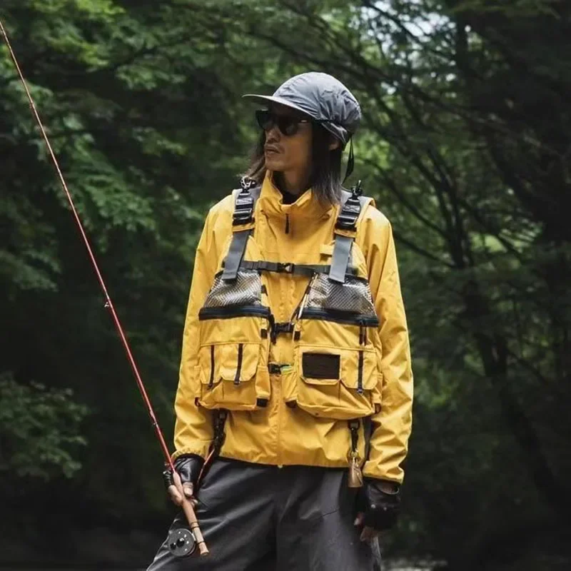 

Outdoor Japanese multifunctional tactical vest men and women high street frock vest lightweight waterproof vest fishing trend