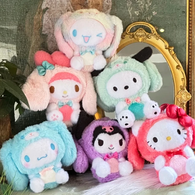 

Kuromi Characters As Pleased As Punch Series Plush Blind Box Cartoon Anime Cute Doll Bag Pendant Desktop Ornament Mystery Gift