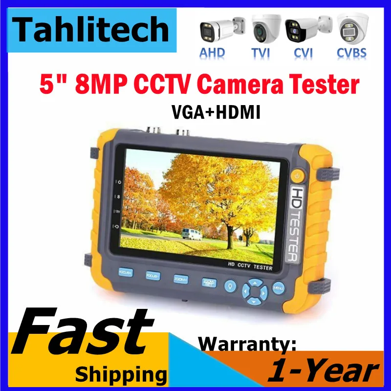 

4.3 inch Camera Tester 4K AHD/CVI/TVI CVBS Analog cctv Tester with Cable Tester CCTV Mini Monitor