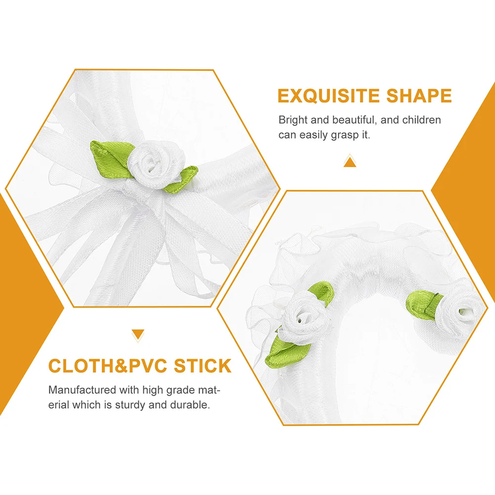 Varita de hadas para niños y niñas, varitas decorativas de bruja, palo de Ángel brillante, disfraz de fiesta, accesorio de escenario, tiempo de juego, 6 uds.